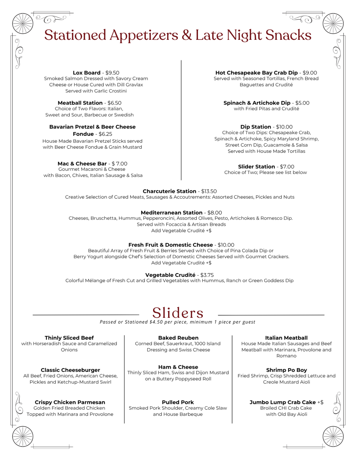 Copy of Copy of In edit wo entree prices Catering Menu 26